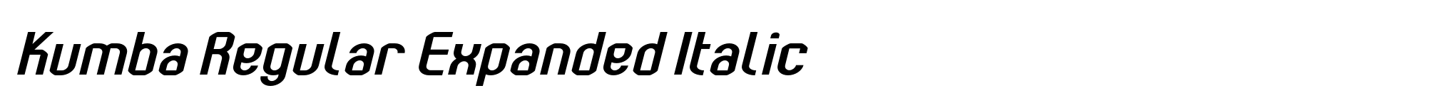 Kumba Regular Expanded Italic image